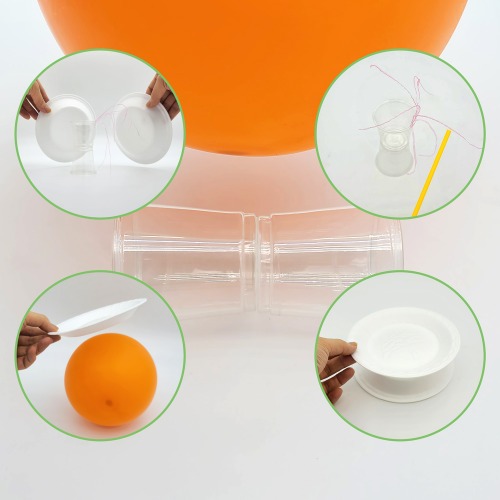 [유비네3555] 정전기 컵 굴리기 접시 실험 (5인용)