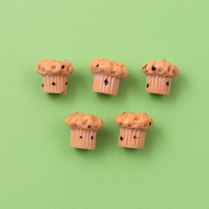 [아이디네248] 미니어처 머핀 5개입 음식 장식 데코 소품 나무 배경판 모형 만들기재료